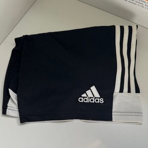 adidas Black Shorts with White Three-Stripes